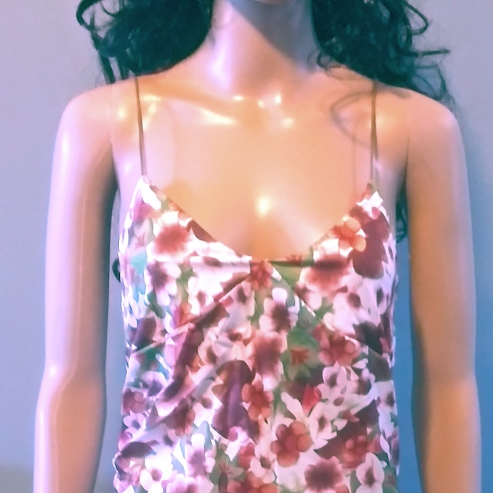 Summer floral spaghetti string dress